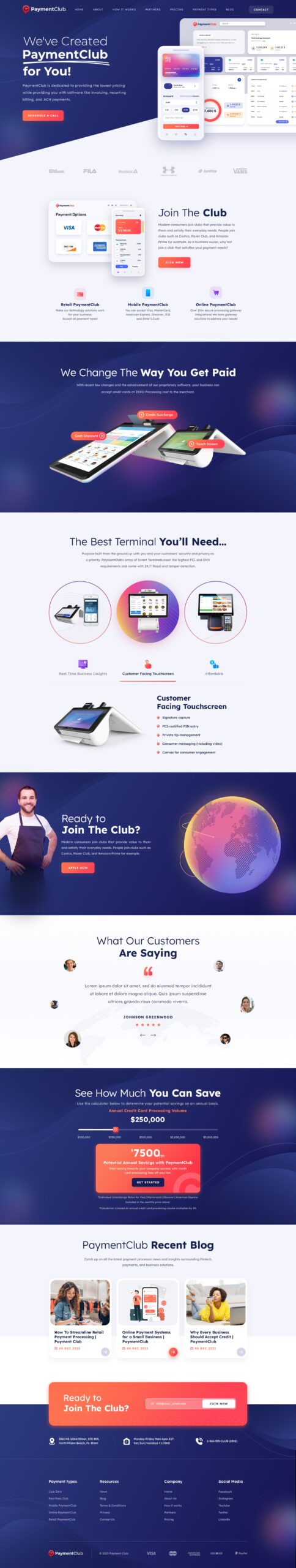 web design landing page